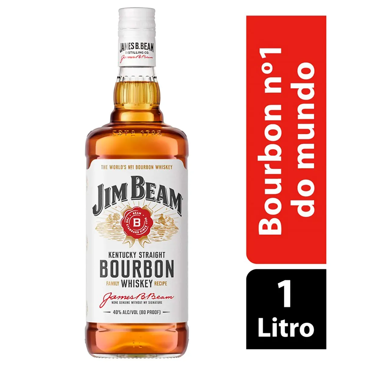 Whiskey Jim Beam Whiskey White 1L