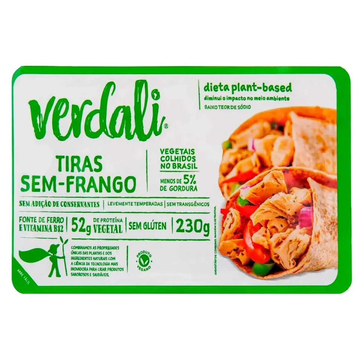 Tiras Vegetais Frango Verdali 230G