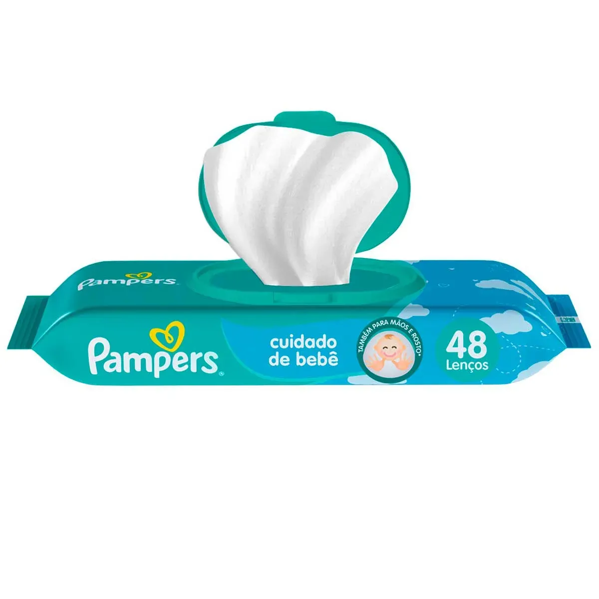 Lenços Umedecidos Pampers Cuidado de Bebê 48UN