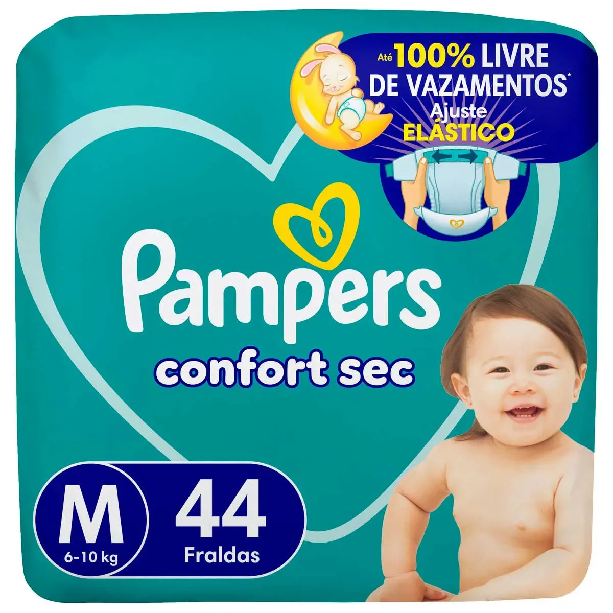 Fralda Pampers Confort Sec M 44UN