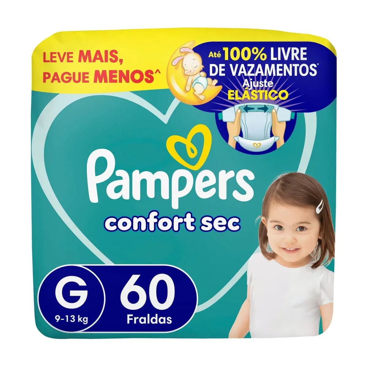 Fralda Descartável Pampers Confort Sec G 60UN