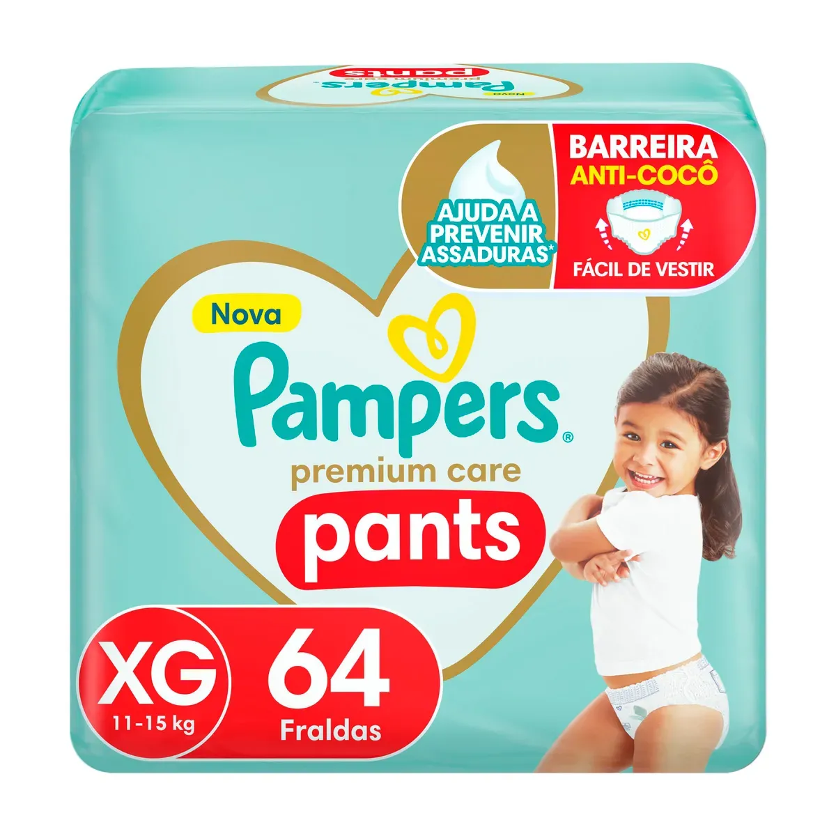 Fralda Care Pants Tamanho XG Pampers 64UN