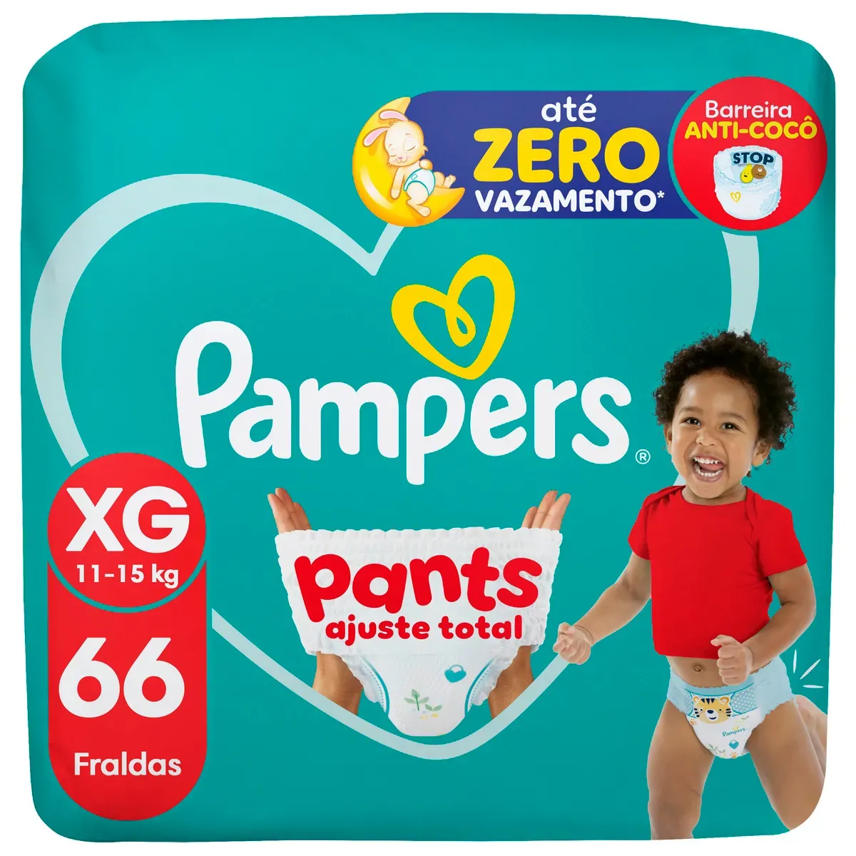 Fralda Pants Ajuste Total Tamanho XG Pampers 66UN