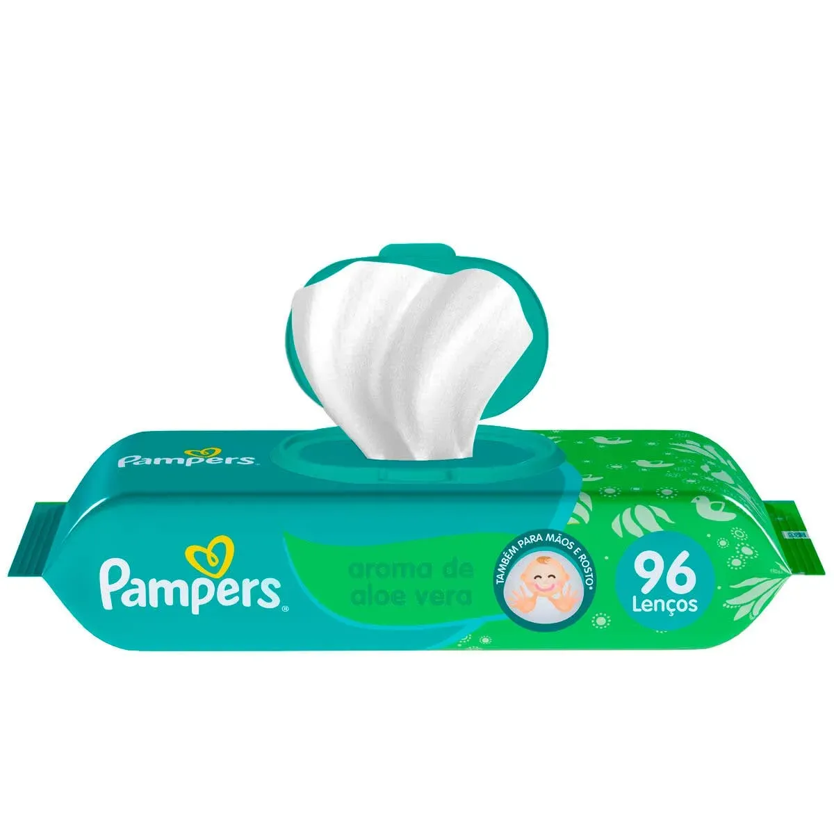 Lenços Umedecidos Aroma de Aloe Vera Pampers 96UN