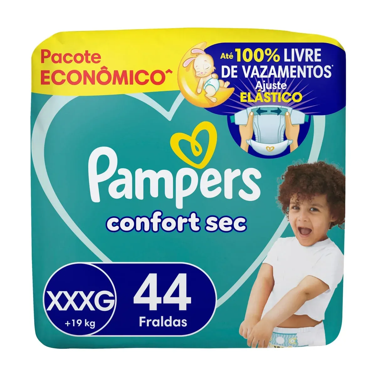 Fralda Descartável Confort Sec XXXG Pampers 44UN