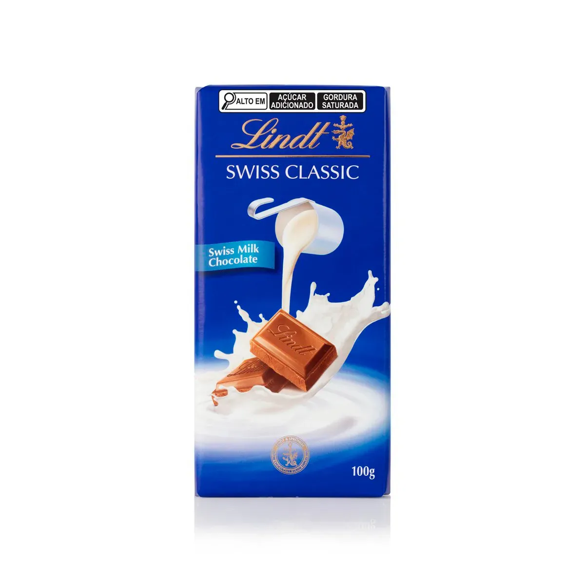 Chocolate Lindt Swiss Barra Ao Leite 100G
