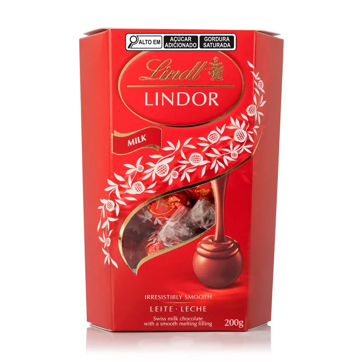Bombons Chocolate Lindt Lindor Ao Leite 200G 16UN