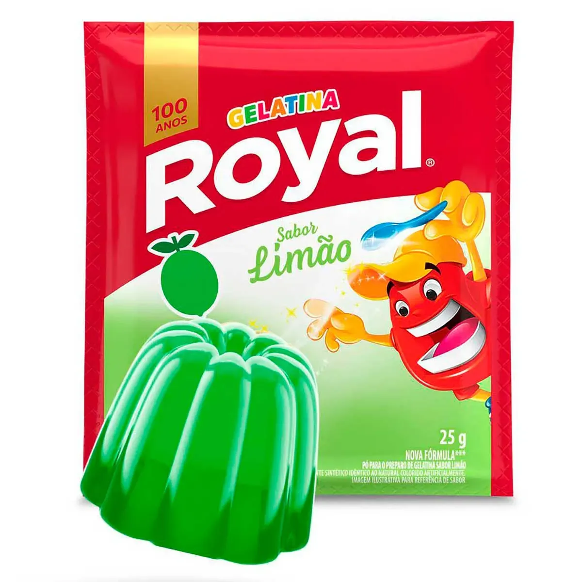 Gelatina em pó Royal limão 25G