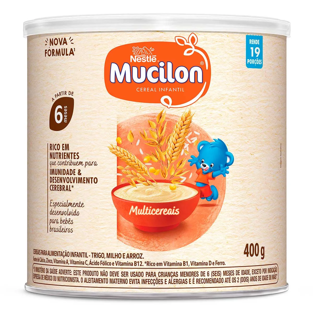 Cereal Infantil Mucilon Multicereais 400G