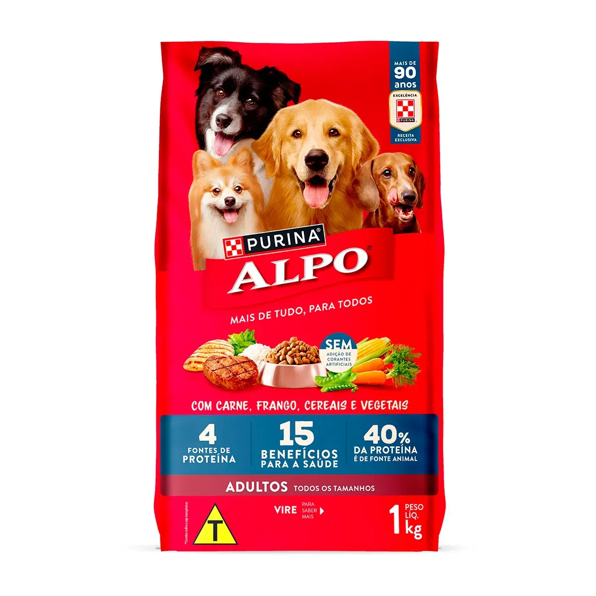 Ração Cachorro Alpo Receitas Caseiras Purina 1KG