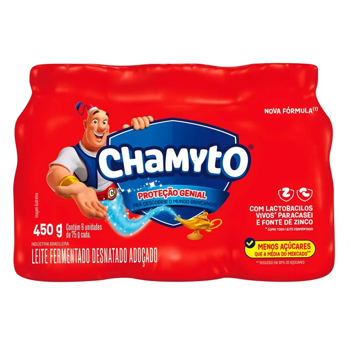 Leite Fermentado Desnatado Chamyto 450G 6UN