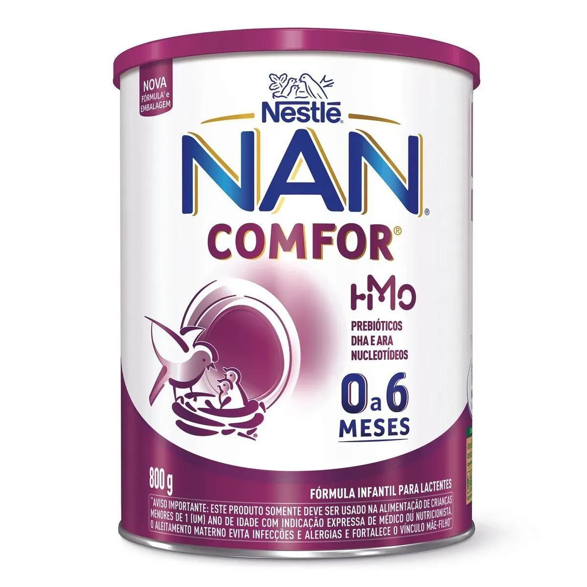 Fórmula Infantil NAN Comfor HMO 0 a 6 meses 800G