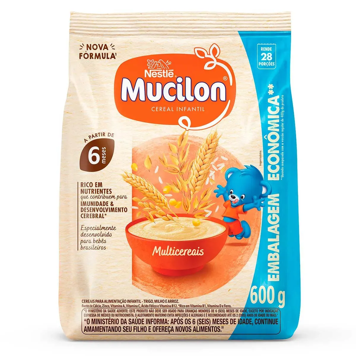 Cereal Infantil Mucilon Multicereais 600G