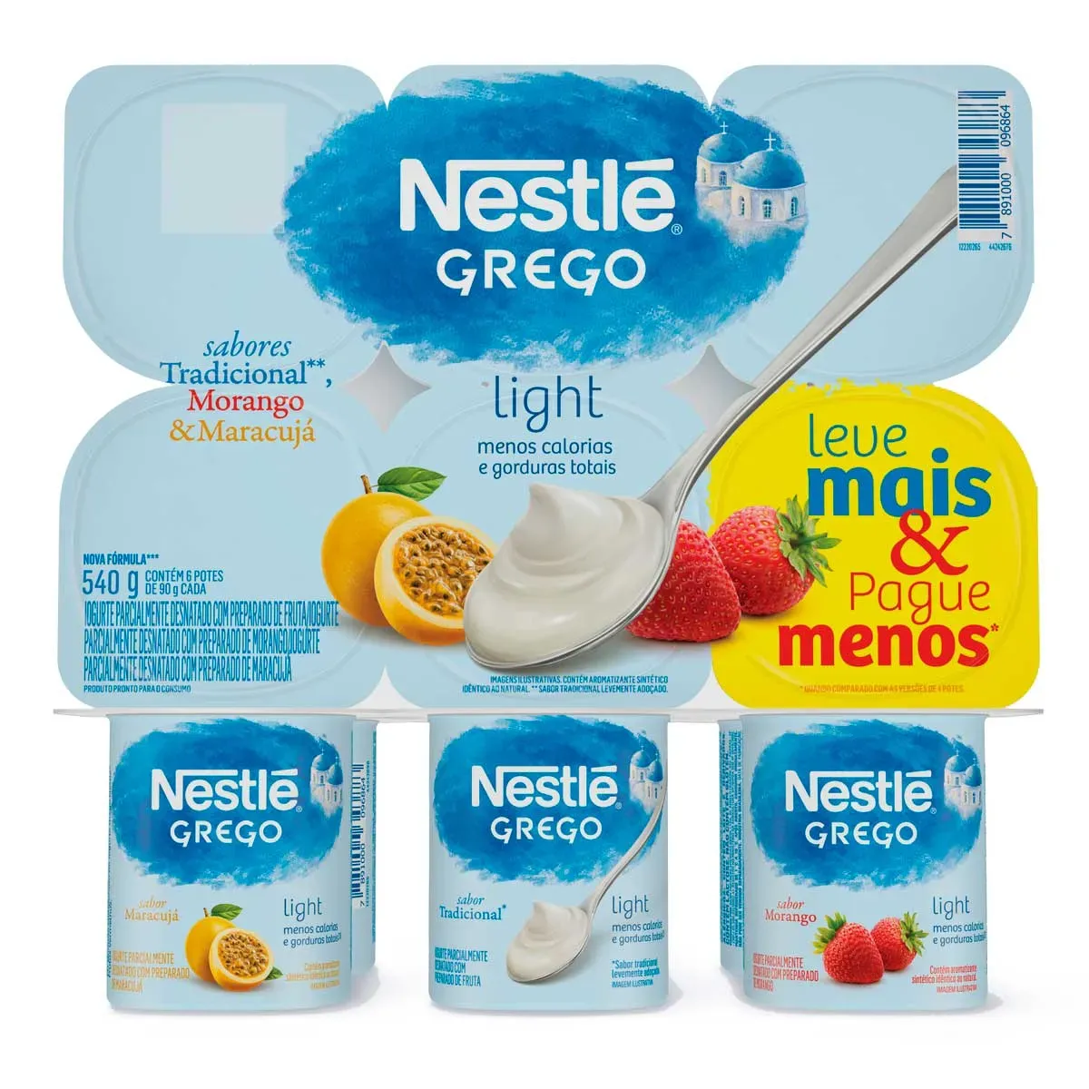 Iogurte Grego Semidesnatado Light Nestlé 540G