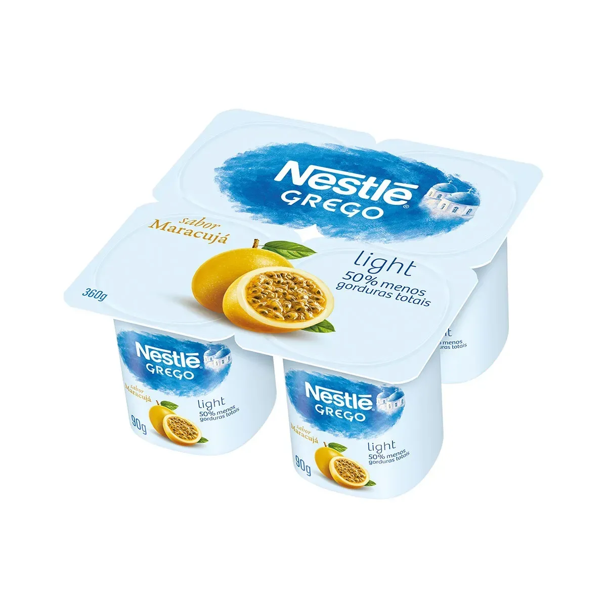 Iogurte Grego Light Maracujá Nestlé 360G