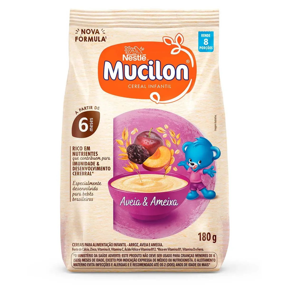 Cereal Infantil Aveia & Ameixa Mucilon 180G