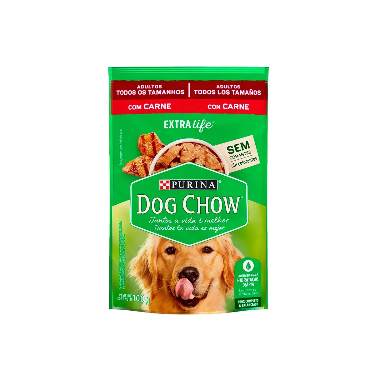 Ração Úmida Cachorro Dog Chow Carne Purina 100G