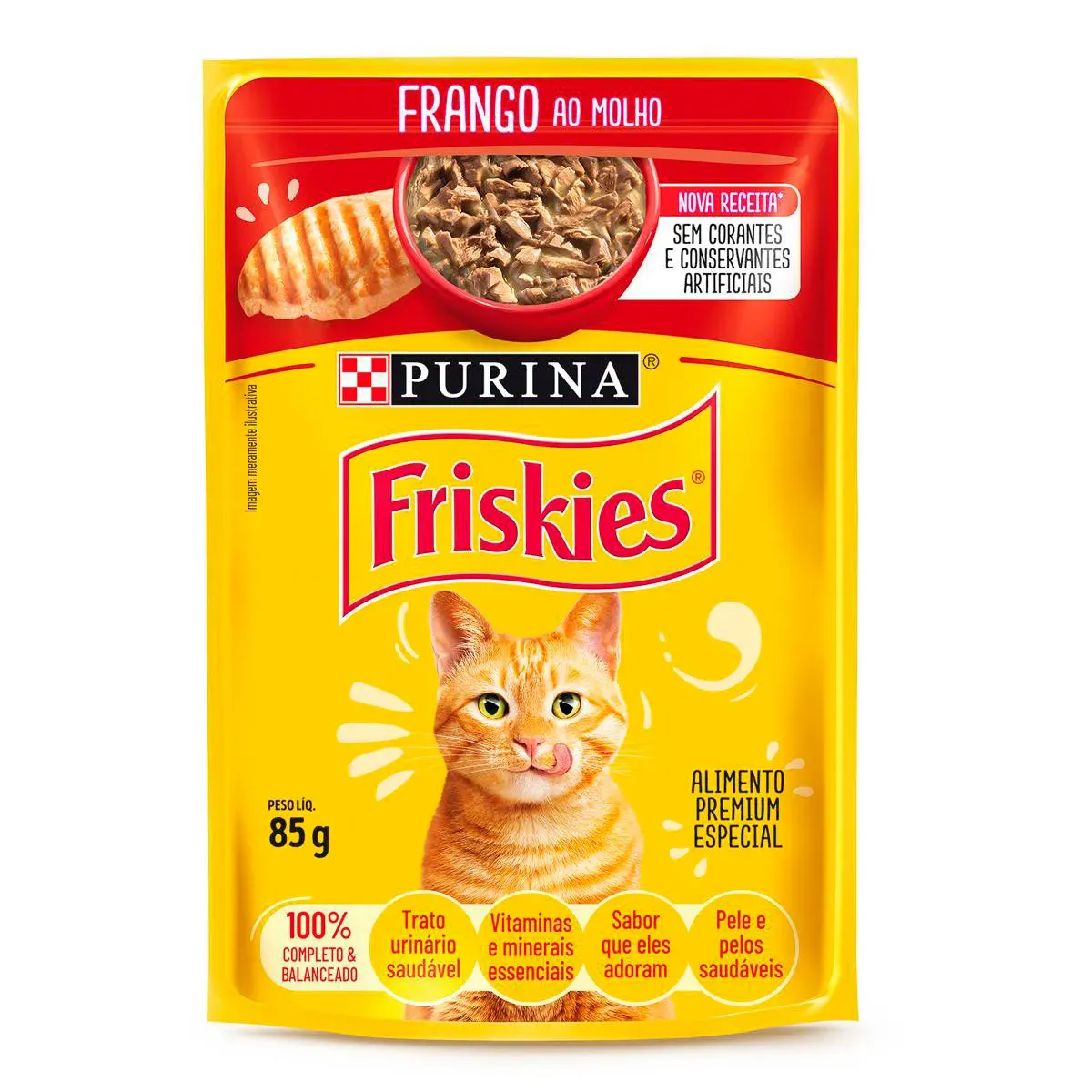 Ração Úmida Gato Friskies Frango Molho Purina 85G