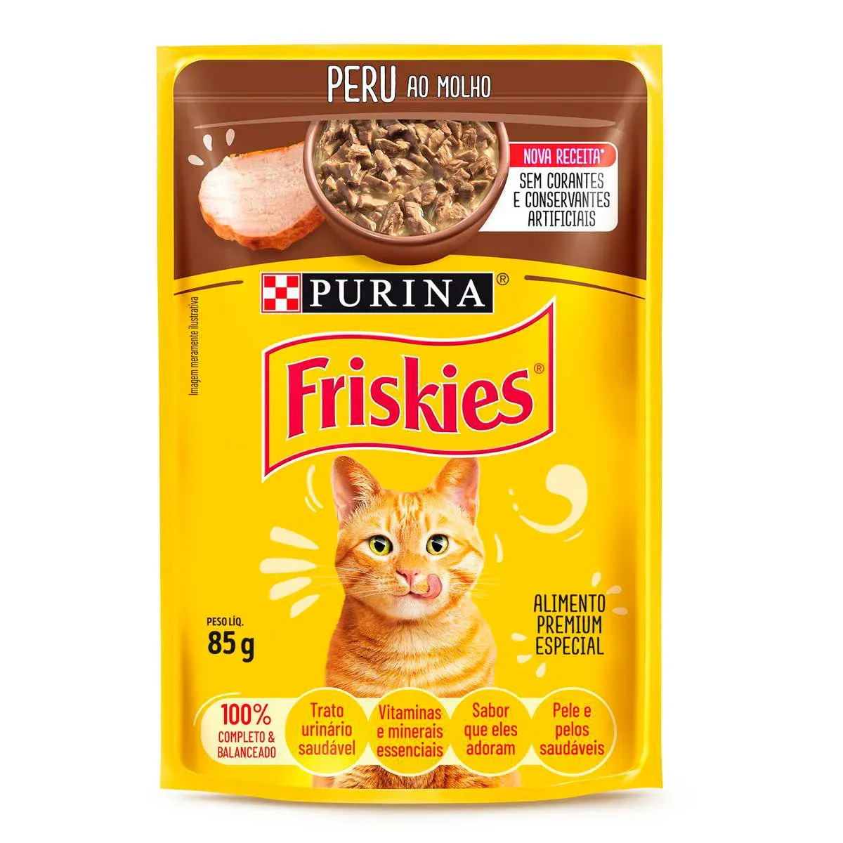 Ração Úmida Gato Friskies Peru Molho Purina 85G