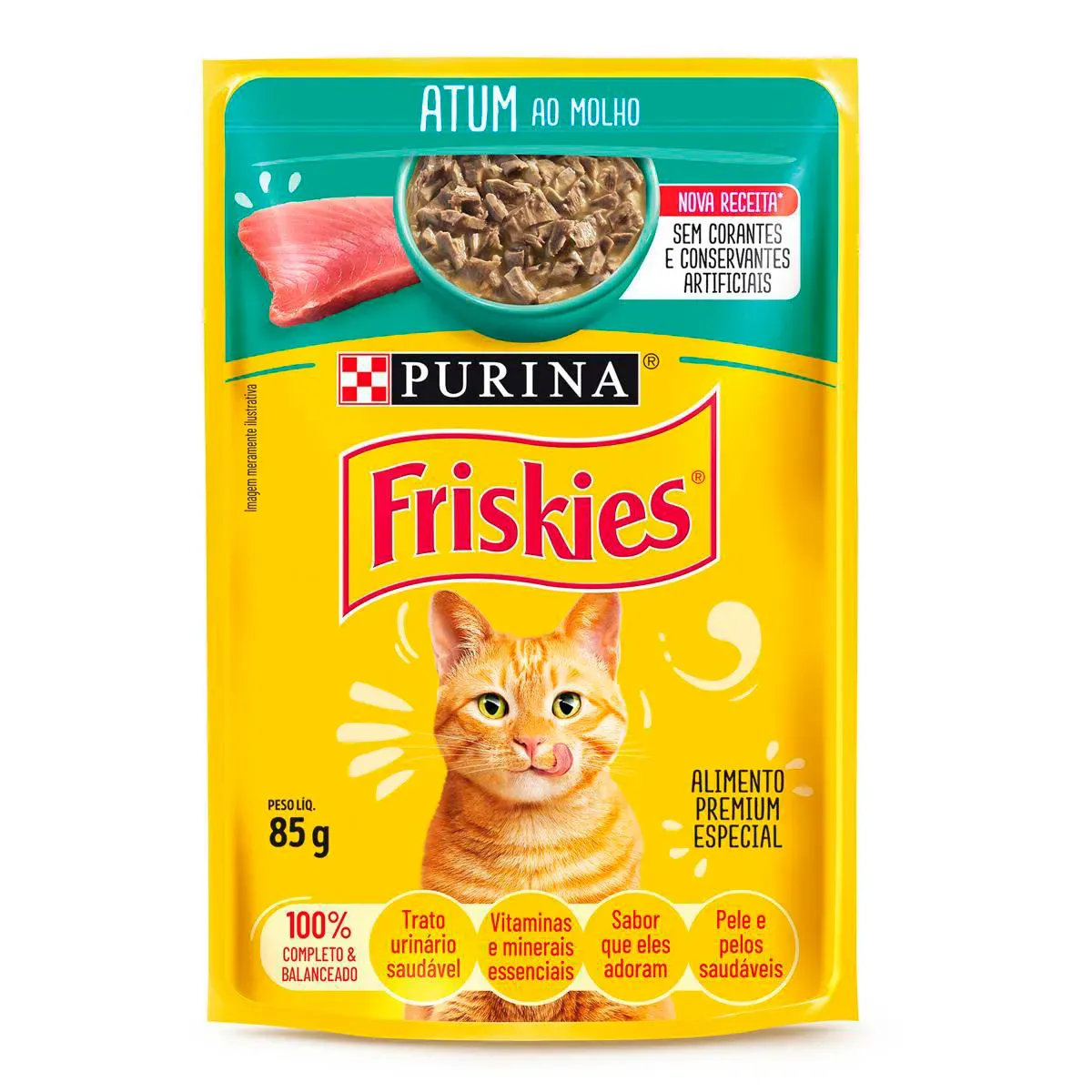 Ração Úmida Gato Friskies Atum Molho Purina 85G