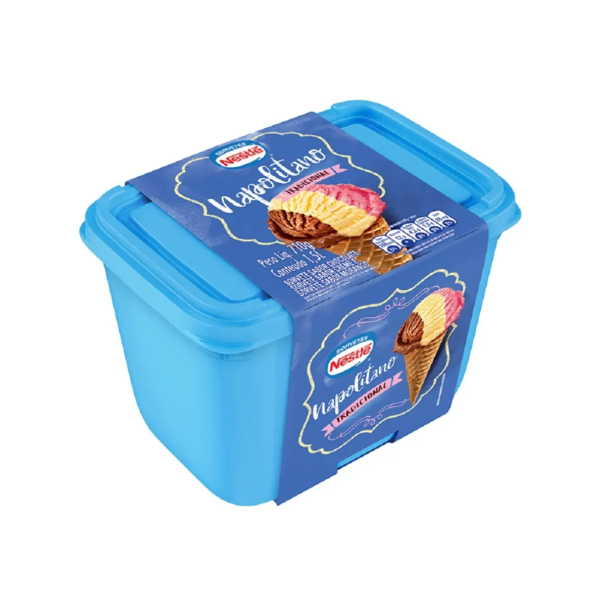 Sorvete Napolitano Nestlé 1,5L