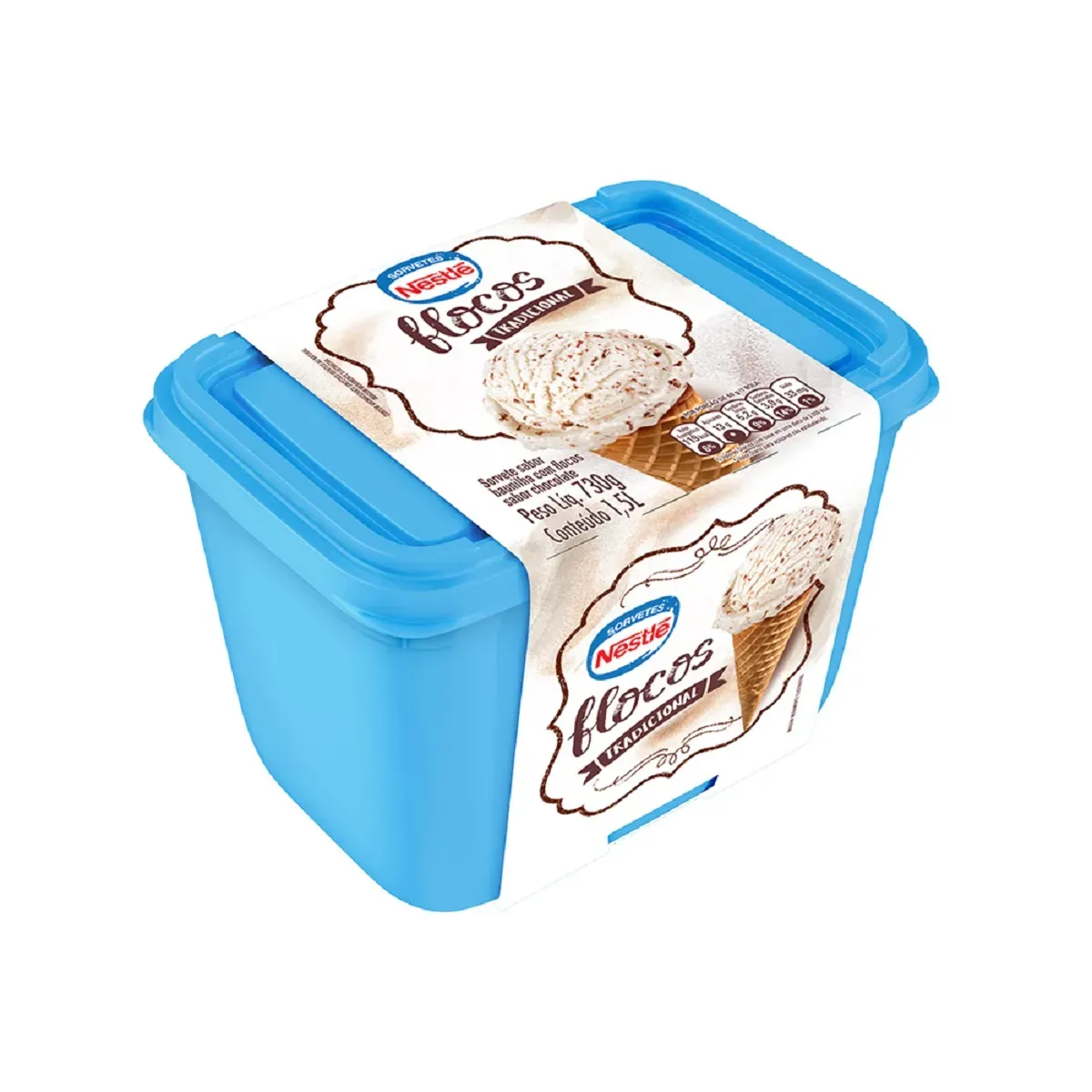 Sorvete de Flocos Nestlé 1,5L