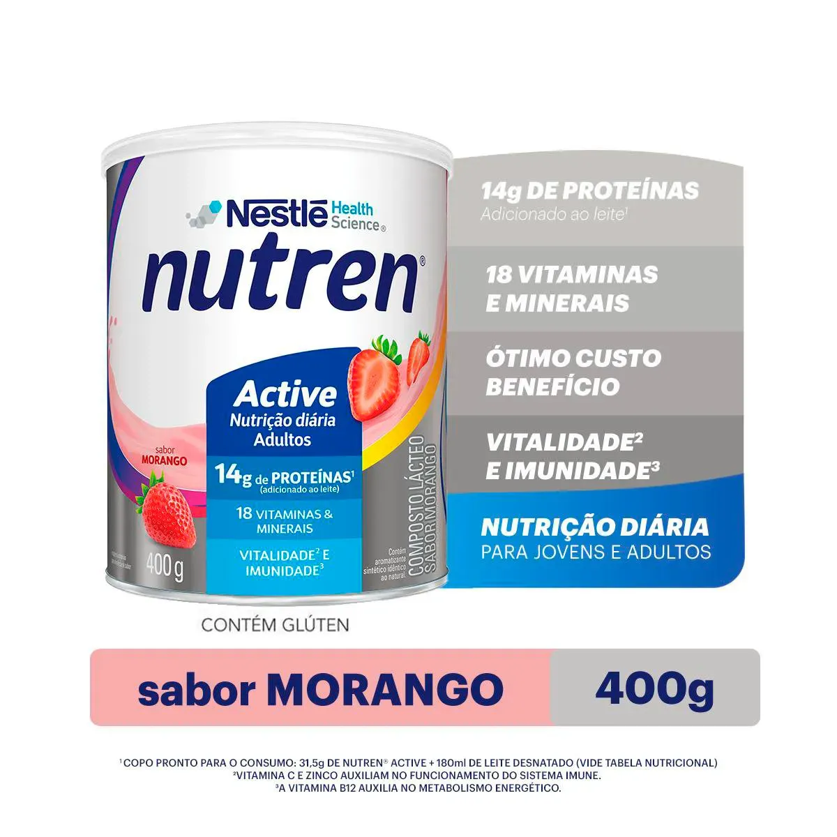 Complemento Alimentar Nutren Active Nestlé 400G