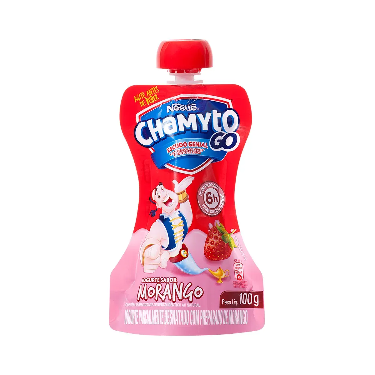 Iogurte Semi Desnatado Chamyto Morango Nestlé 100G