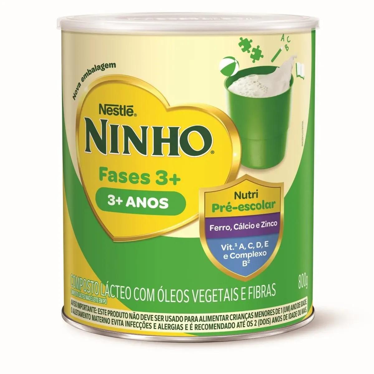 Composto Lácteo Ninho Fases 3 800G