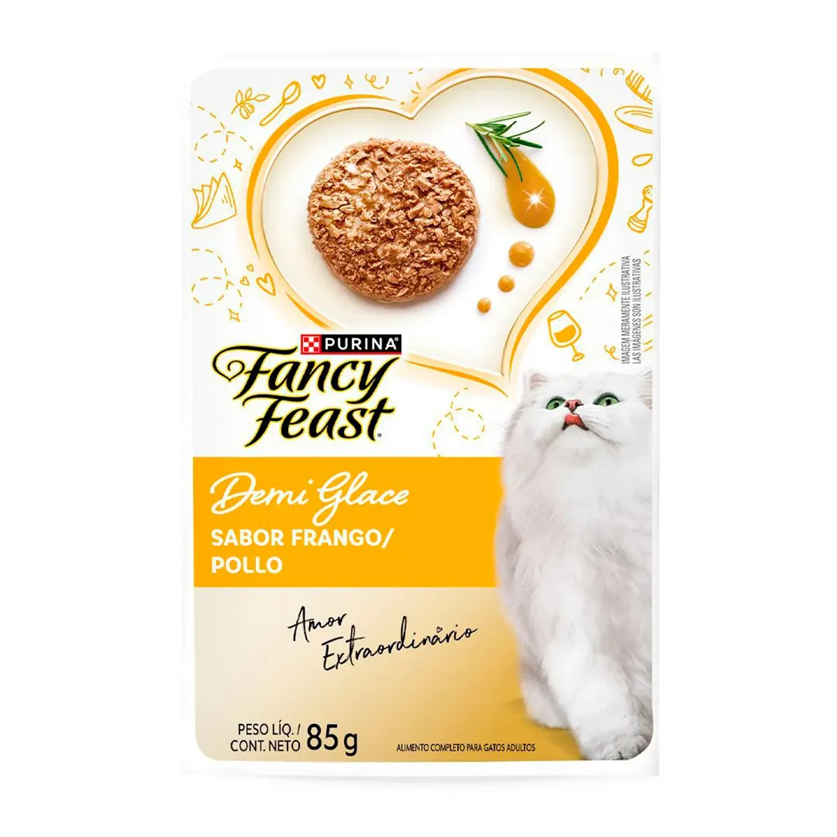Ração Úmida Gatos Fancy Feast Demi Glace 85G