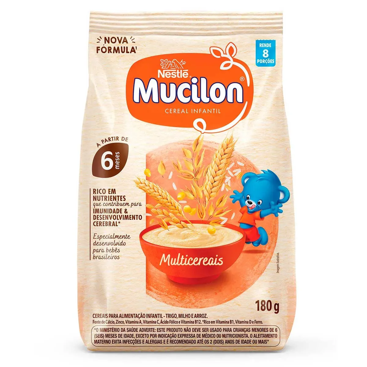 Cereal Infantil Mucilon Multicereais 180G