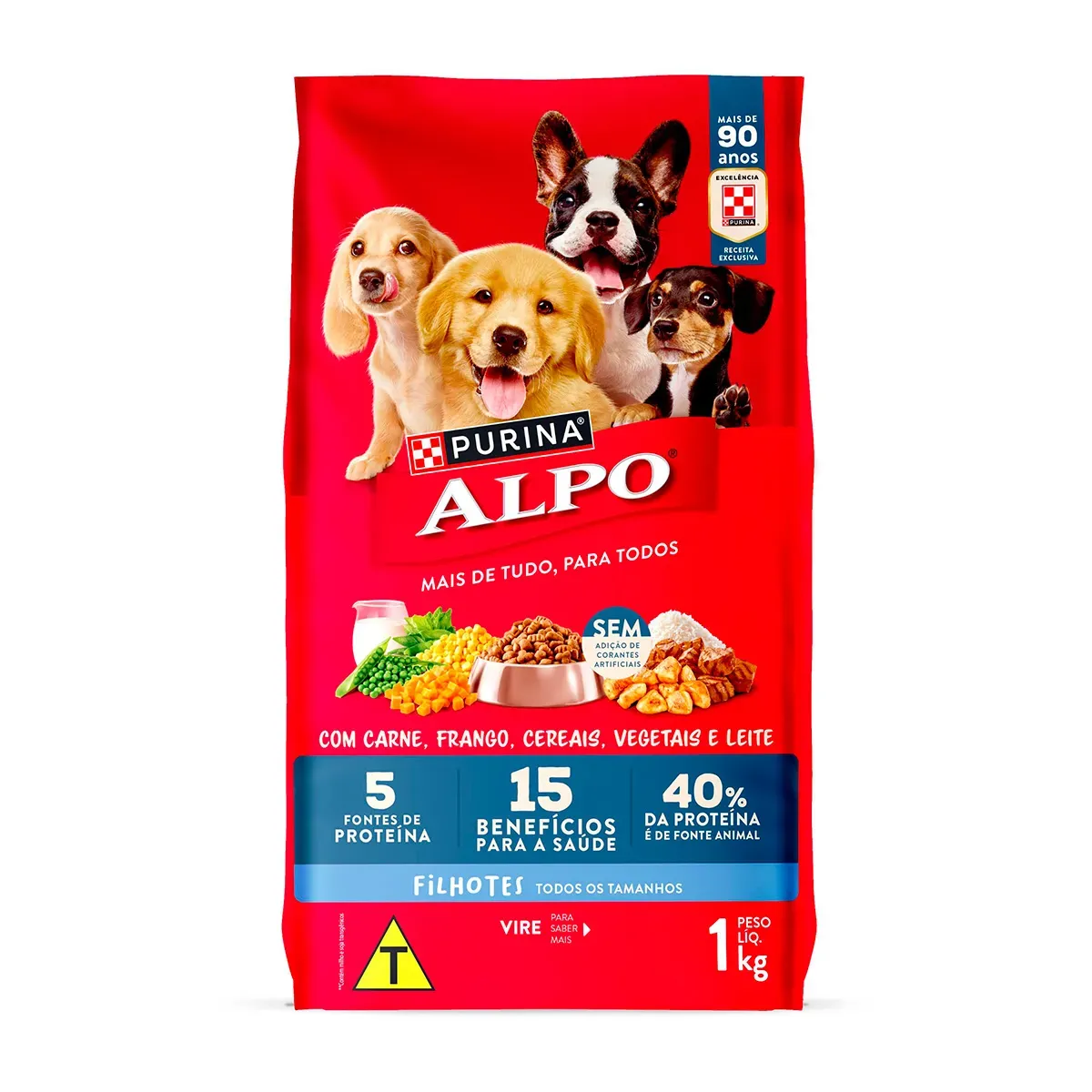 Ração Cão Alpo Filhotes Todos os Tamanho Carne 1KG