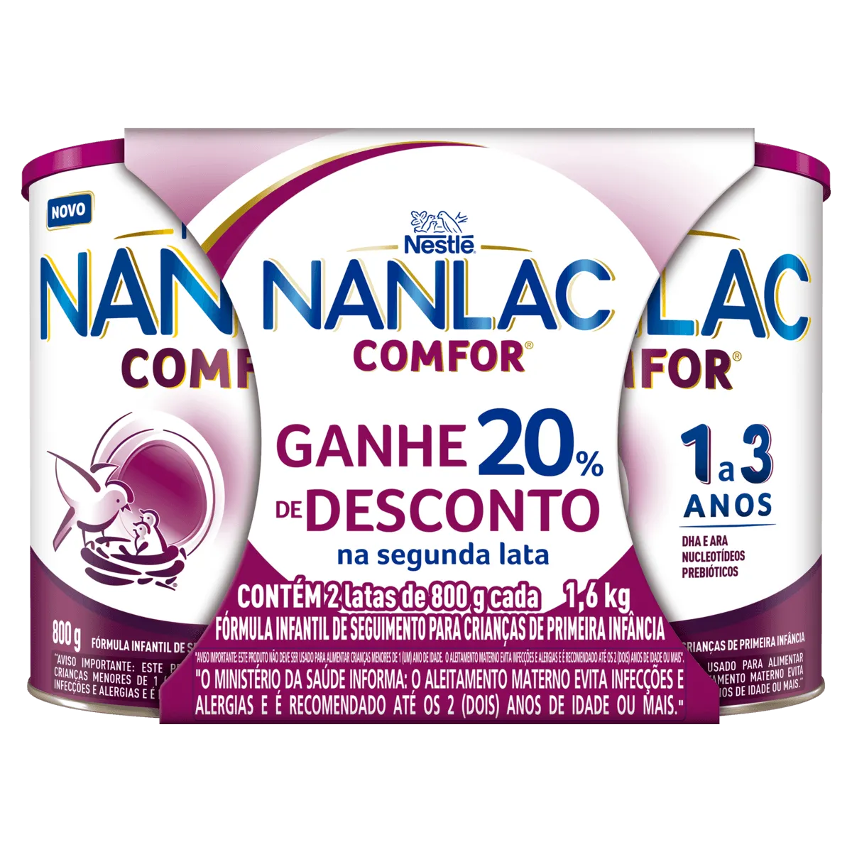 Fórmula Infantil Nanlac Comfor Grátis 1,6KG 2UN