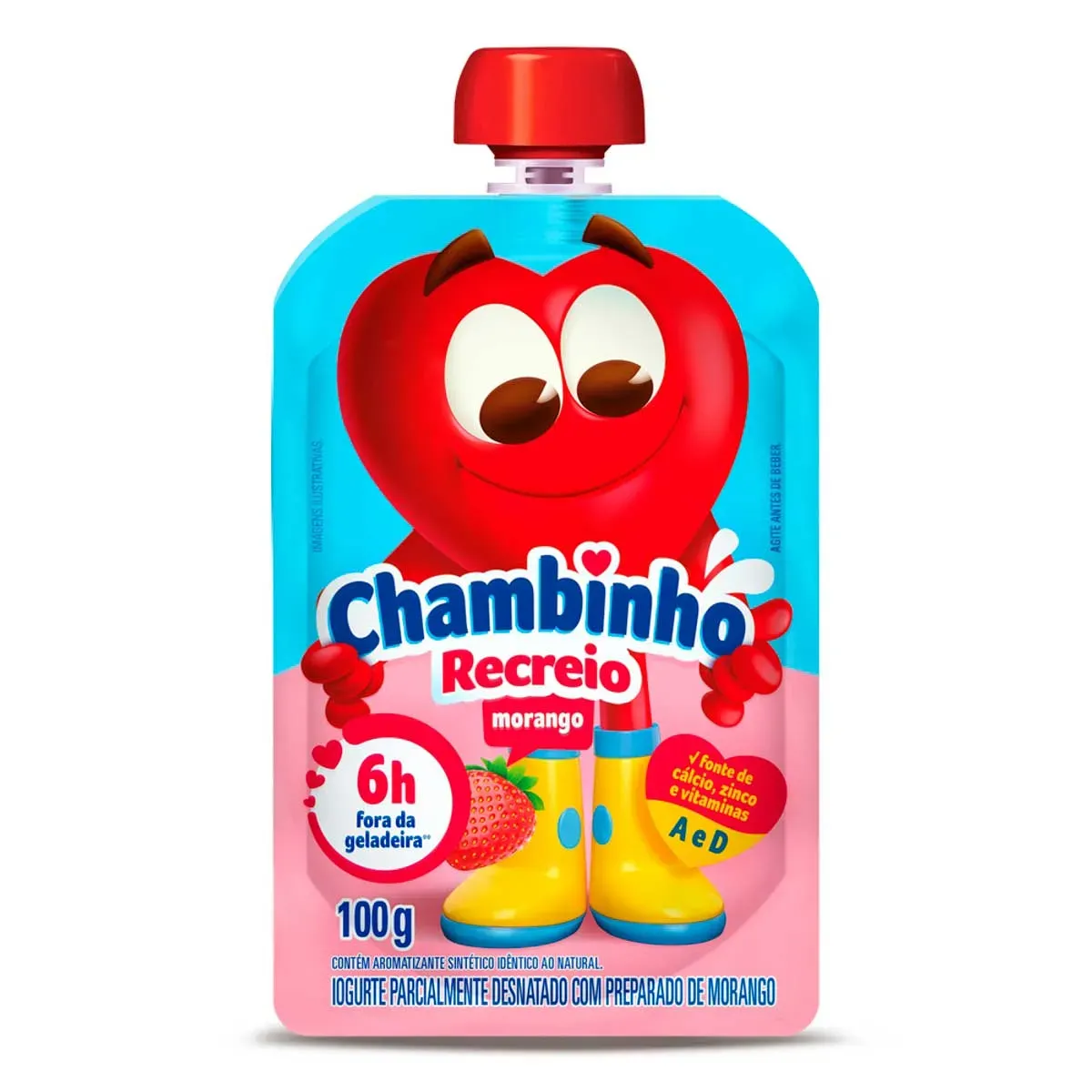 Iogurte Chambinho Recreio Morango 100G