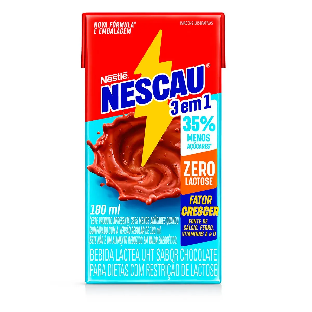 Bebida Láctea Chocolate Zero Lactose Nescau 180ML