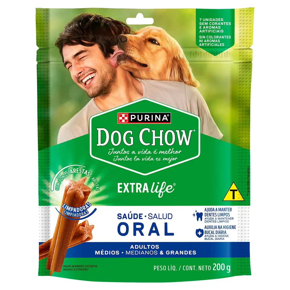 Petisco Raças Médias Grandes Dog Chow Purina 200G