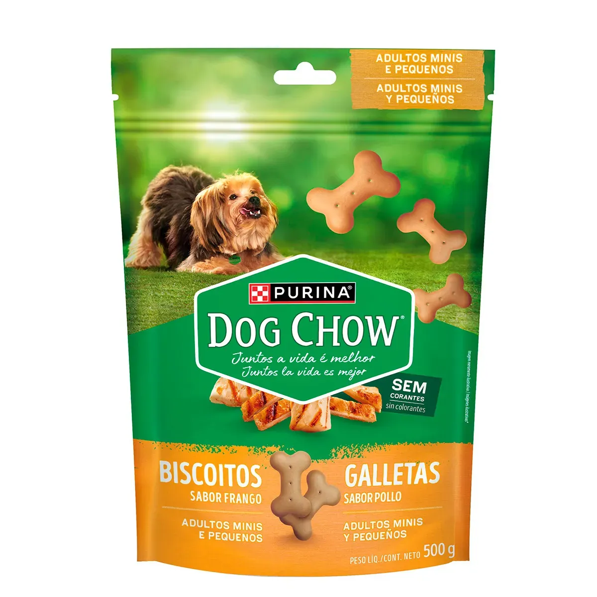 Biscoito Raças Minis Pequenas Frango Purina 500G
