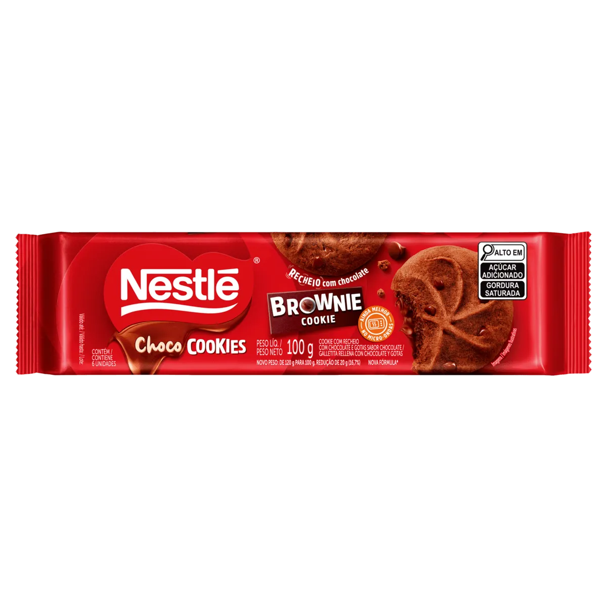 Biscoito Chococookies Brownie Nestlé 100G