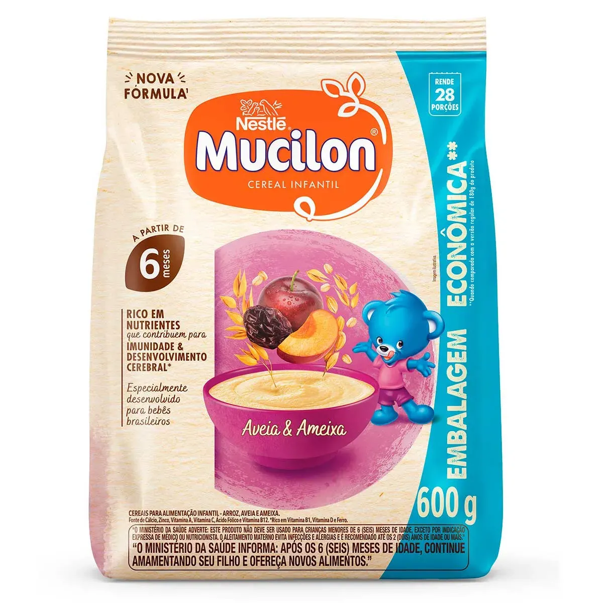 Cereal Infantil Mucilon Aveia & Ameixa 600G