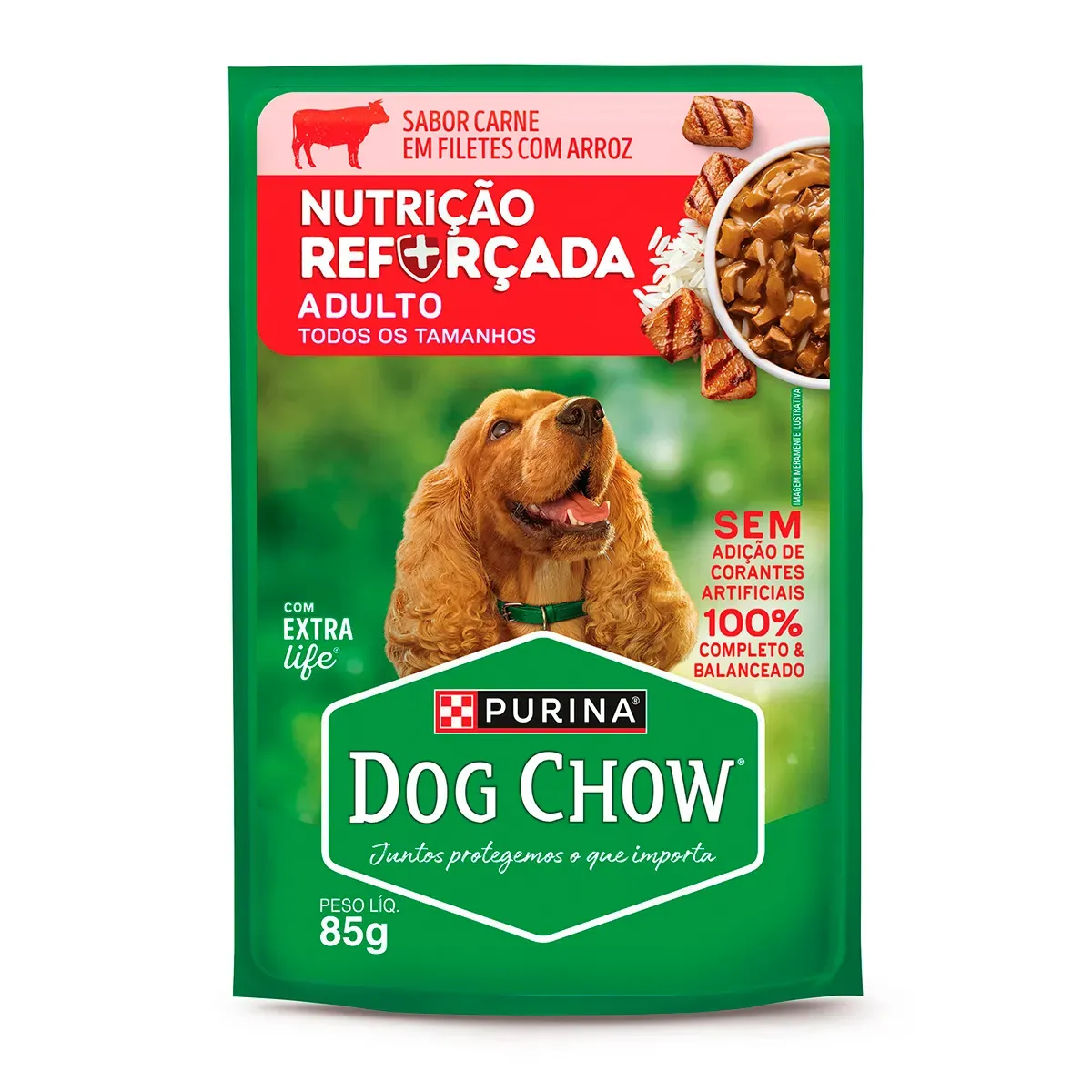 Dog Chow Adultos Carne e Arroz Purina 85G