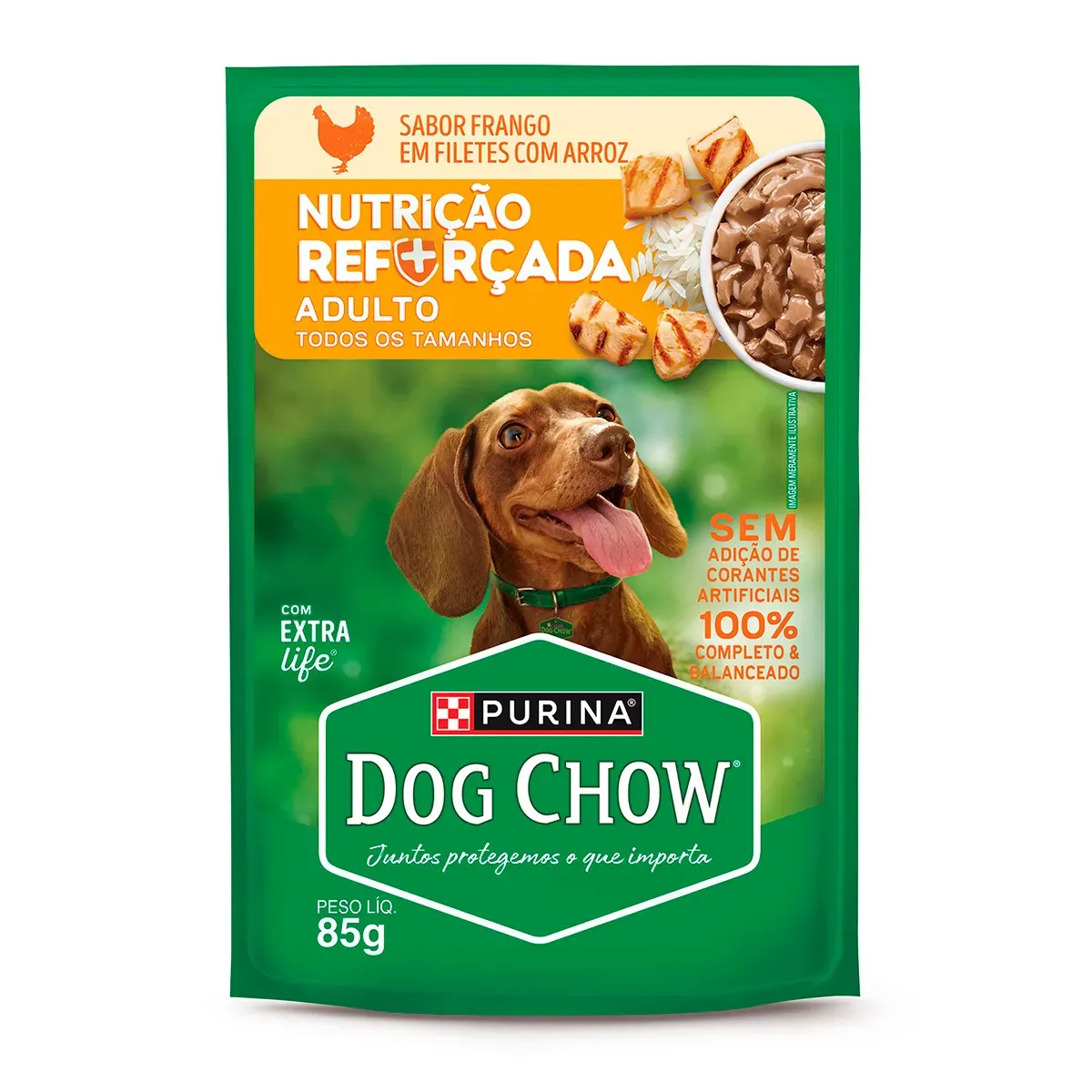 Dog Chow Adultos Frango e Arroz Purina 85G