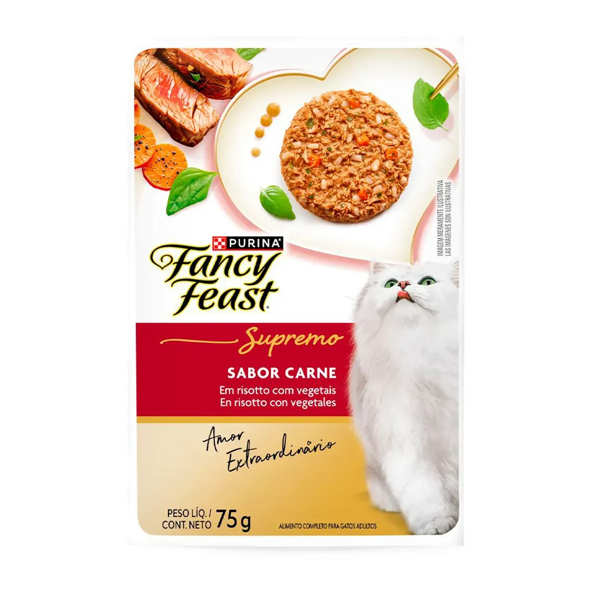 Fancy Feast Gatos Supremo de Carne Purina 75G