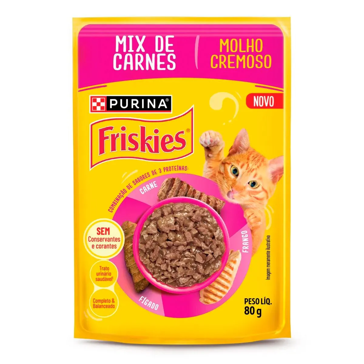 Friskies Gatos Mix de Carnes Purina 80G