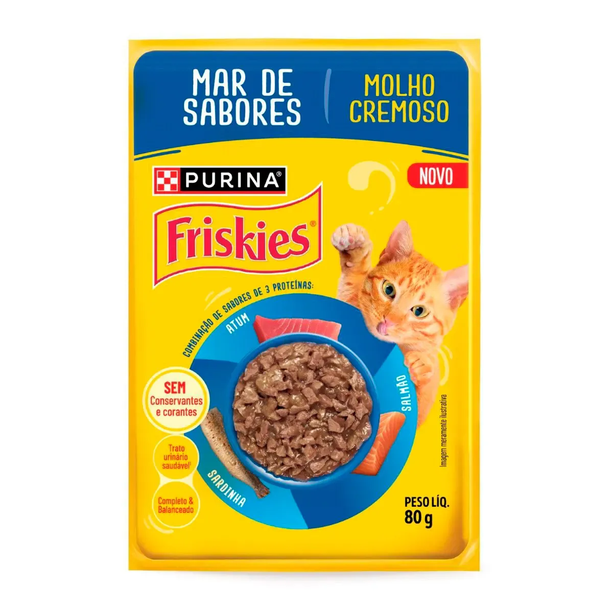 Friskies Gatos Mar de Sabores Purina 80G