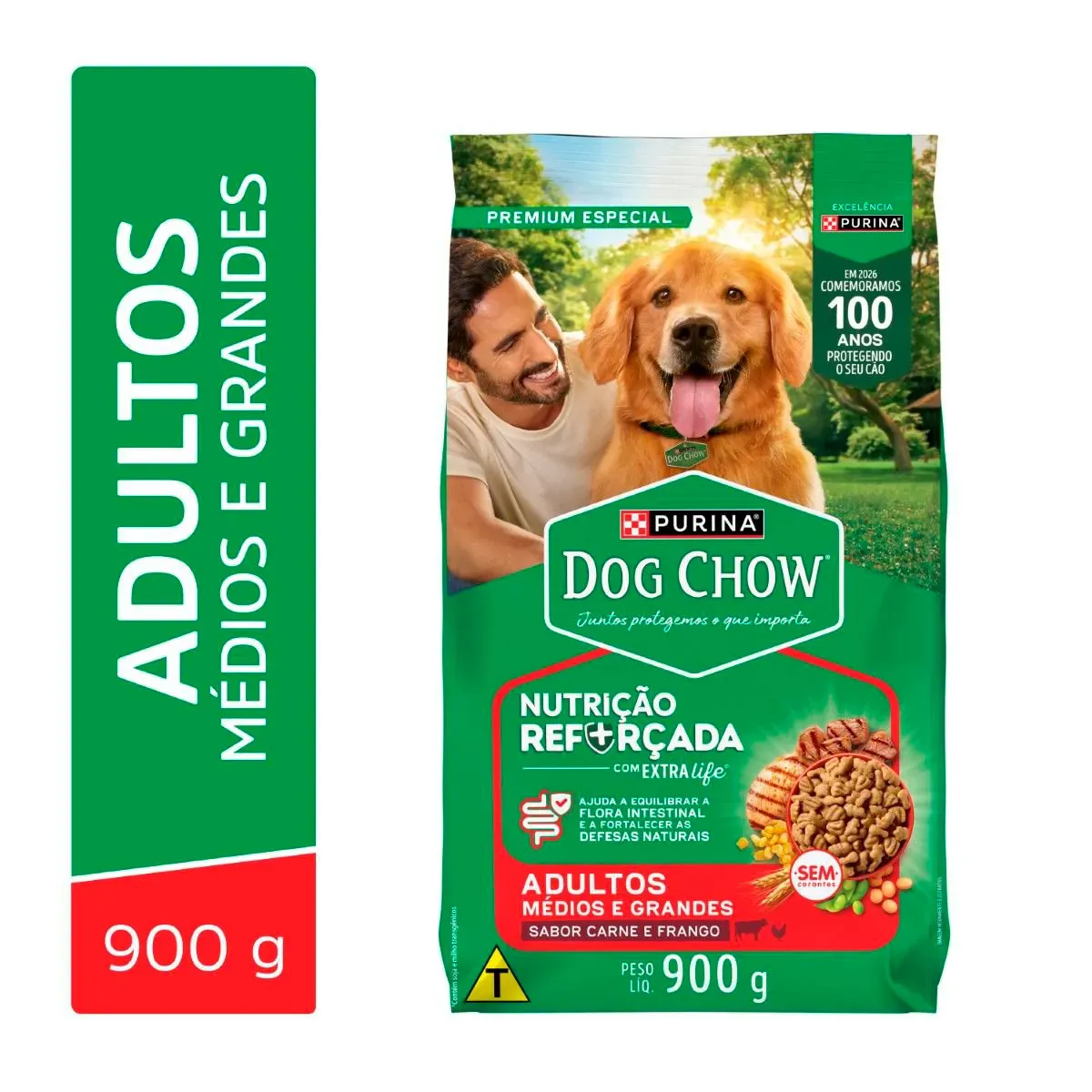 Ração Dog Chow Cães 7+ Porte Médio Purina 900G