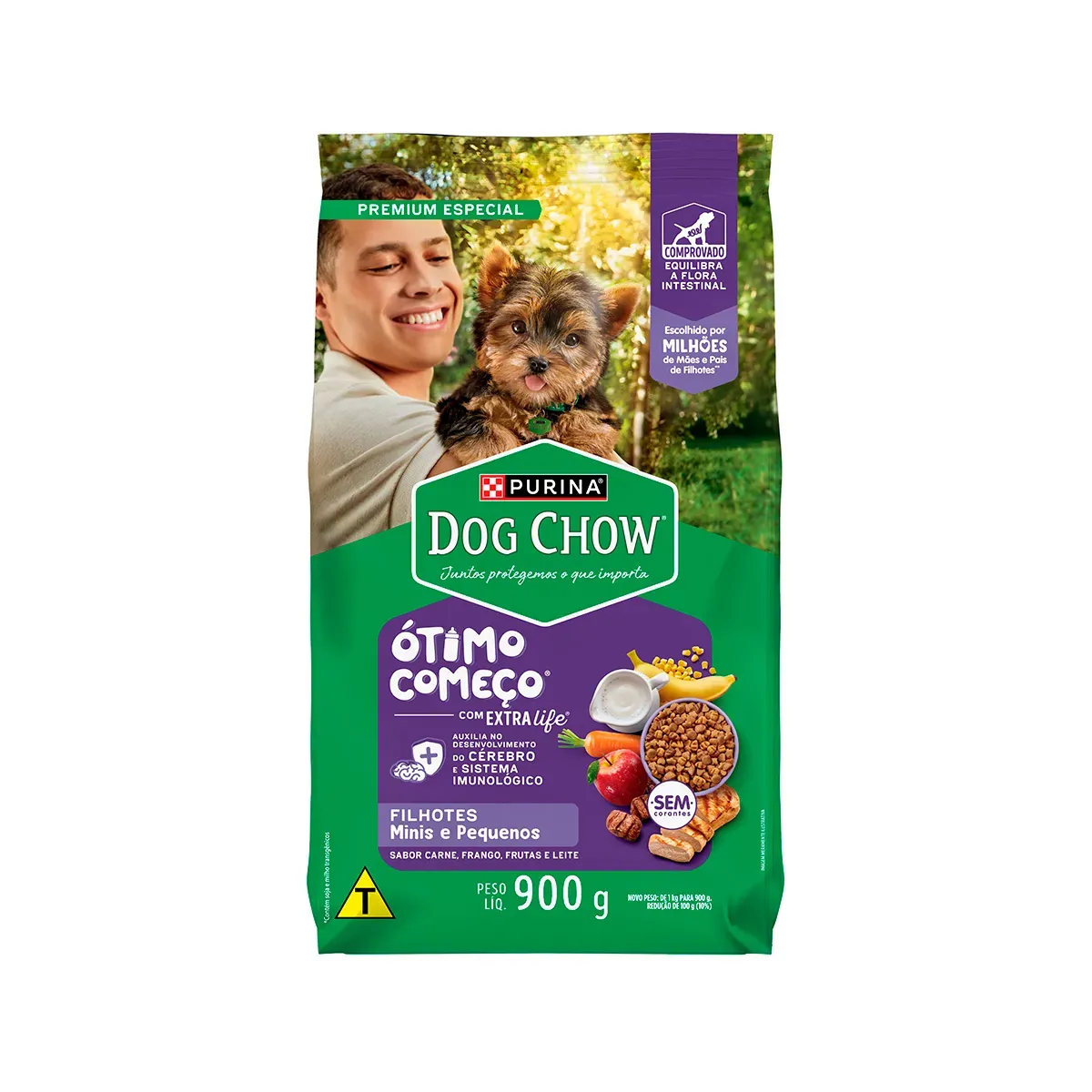 Ração Dog Chow Cães Filhotes Porte Pequeno 900G