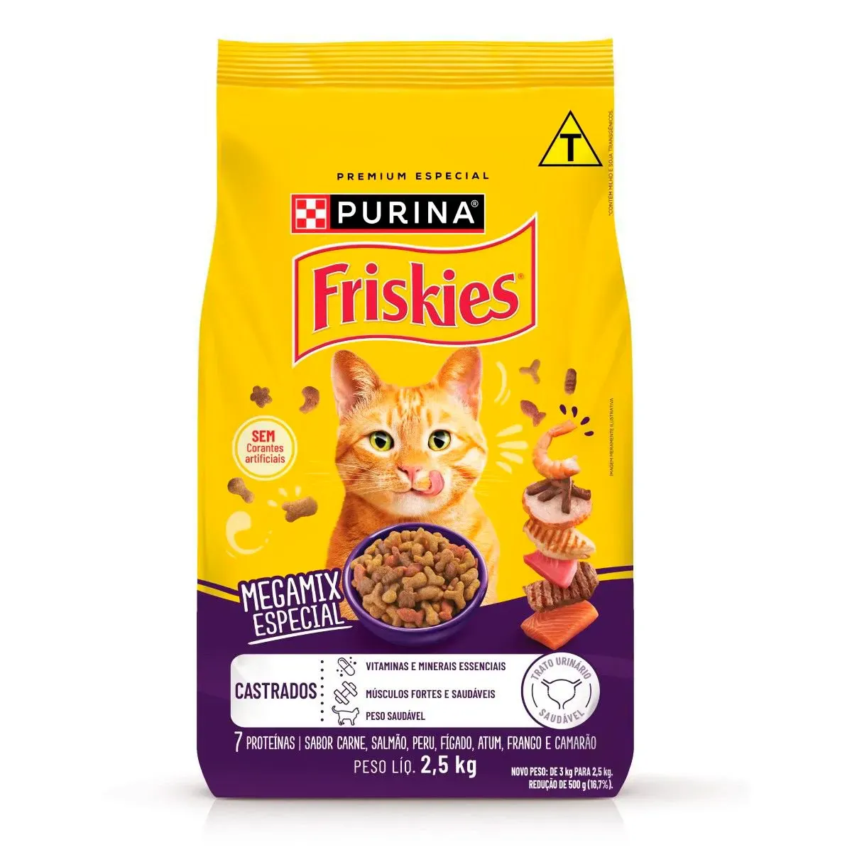 Ração Gatos Friskies Adultos Megamix Purina 2,5KG