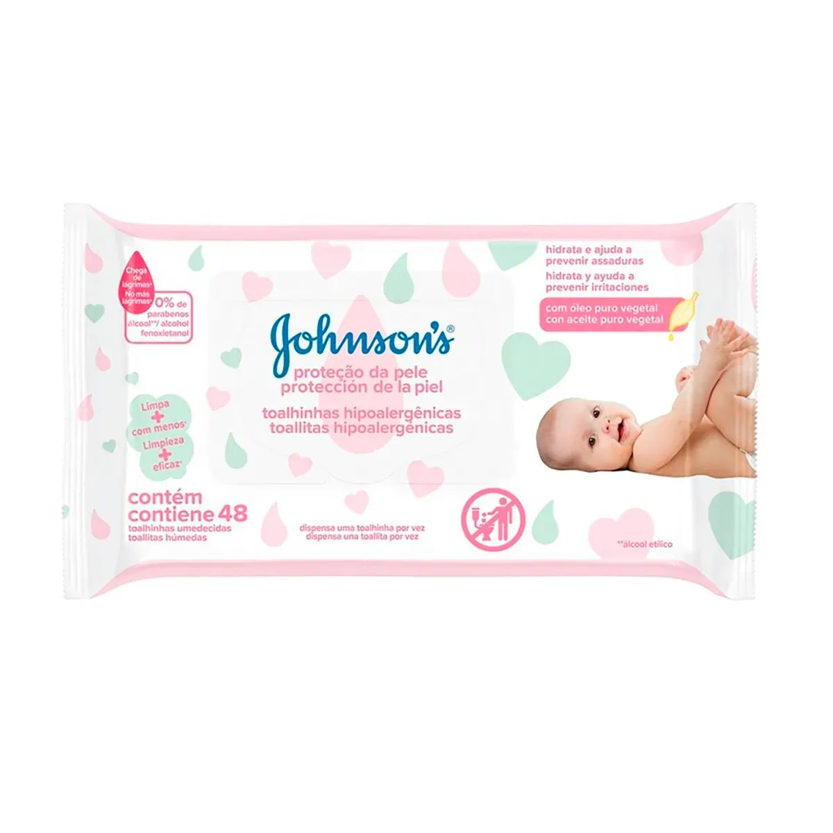 Toalha Umedecida Johnson's Baby 48UN