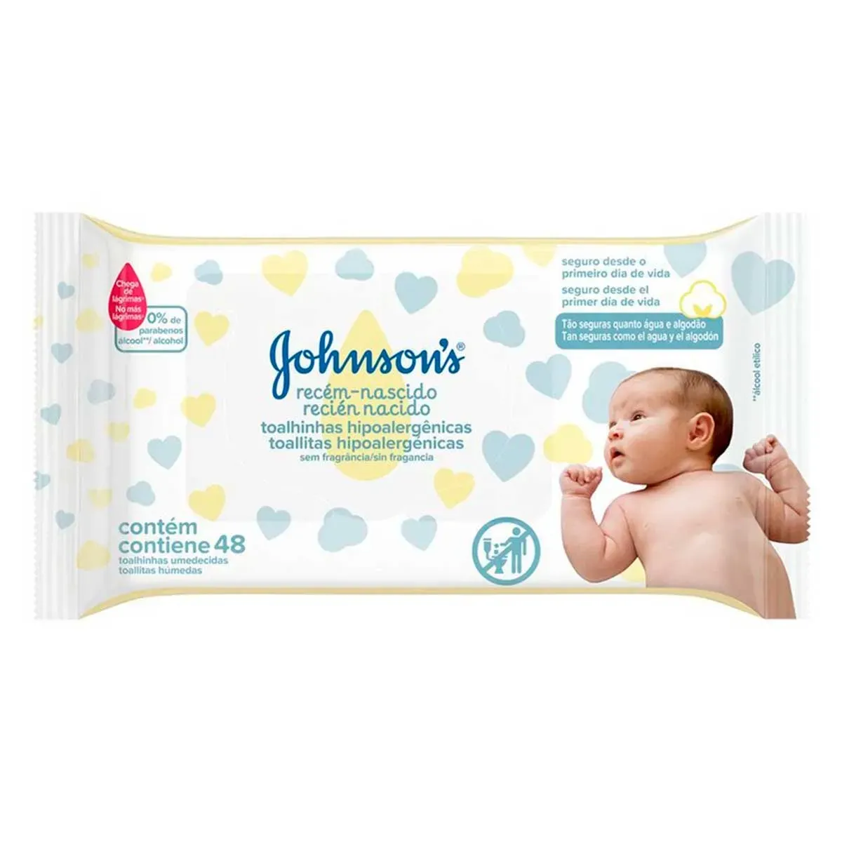 Lenços Umedecidos 'S Baby Recém Johnson 48UN