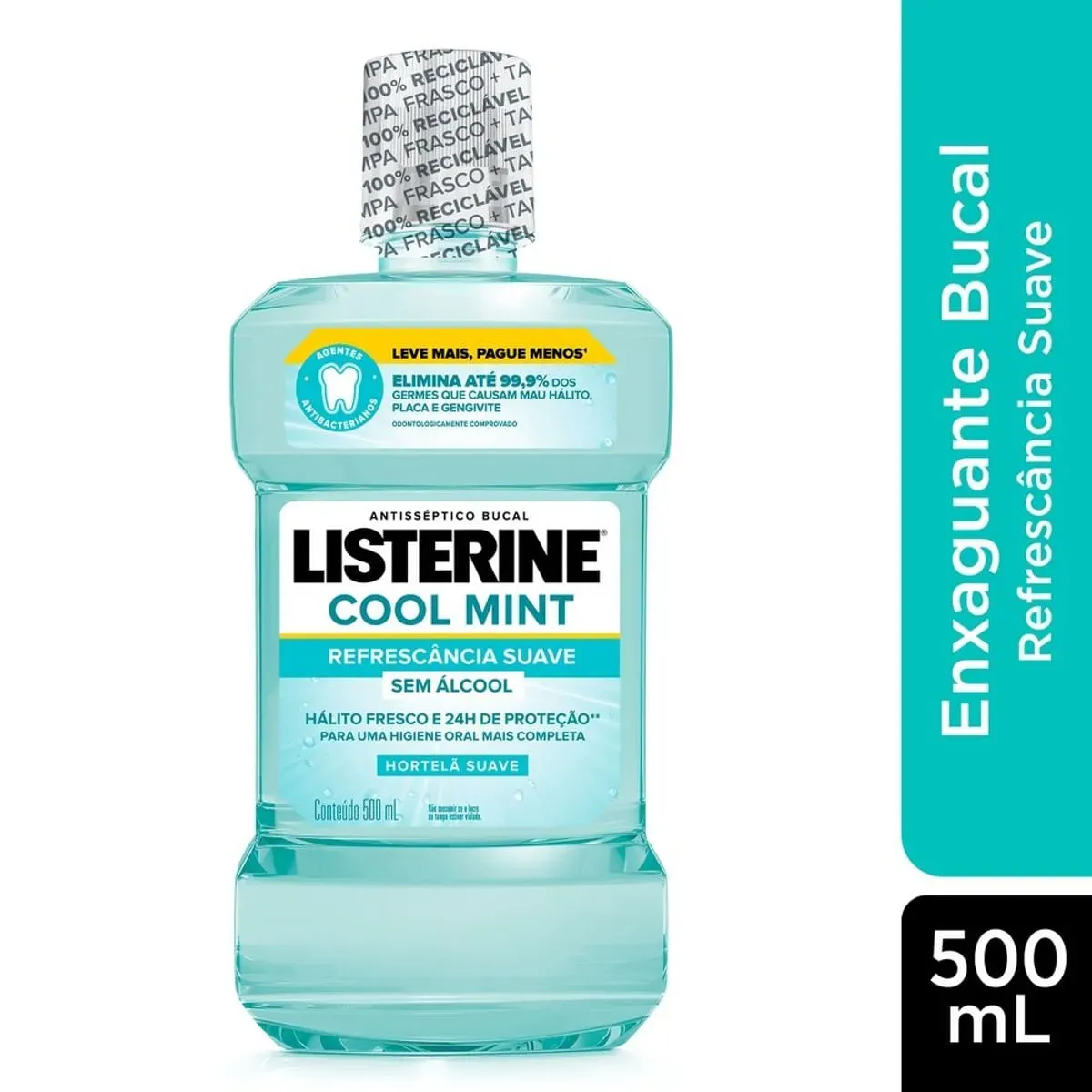 Enxaguante Antisséptico Bucal Listerine Cool 500ML